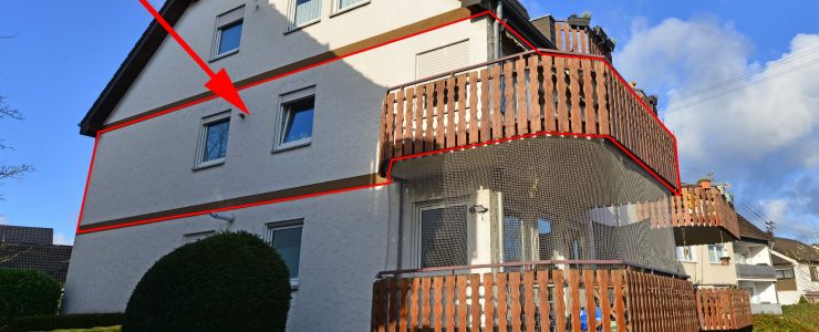 3-Zimmer-Wohnung mit großem Balkon und Garage